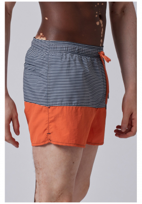 SKINY Beach Shorts 0064, Kék Csíkos Szörfnadrág