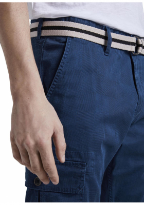 TOM TAILOR Printed Cargo 6281, Kék Cargo Rövidnadrág