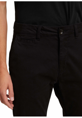 TOM TAILOR Satin Stretch 7829, Fekete Chinonadrág