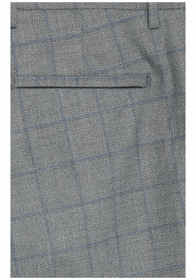 CASUAL FRIDAY Paltrow Checked 3817, Elegáns Szürke Nadrág