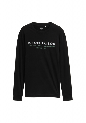 TOM TAILOR 7769, Fekete Hosszú Ujjú Póló