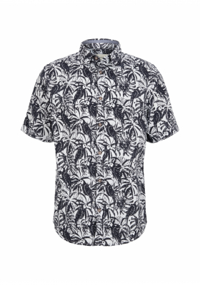 TOM TAILOR Tropical 1036, Kék  Rövid Ujjú Ing