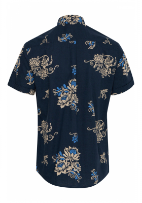 FQ1924 Scoot 0753, Kék Virágos Rövid Ujjú Ing