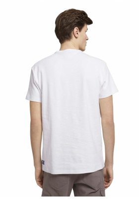 TOM TAILOR DENIM Relax 5127, Fehér Rövid Ujjú Póló