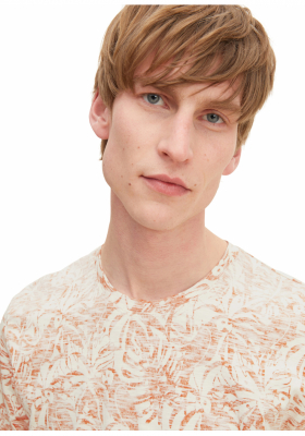 TOM TAILOR Tropical 1628, Narancssárga Rövid Ujjú Póló