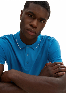 TOM TAILOR DENIM Tipping 0720, Kék Rövid Ujjú Ingpóló