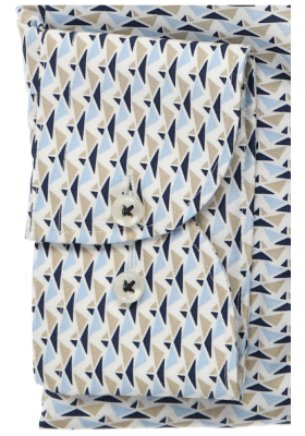 ETERNA Modern Fit 1374, Kék, Mintás Hosszú Ujjú Ing