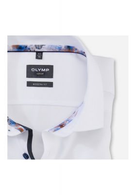 OLYMP Luxor 1282, Fehér Hosszú Ujjú Ing, Modern fit, Global Kent