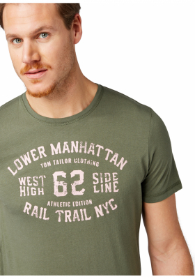 TOM TAILOR Manhattan 9891, Zöld Rövid Ujjú Póló