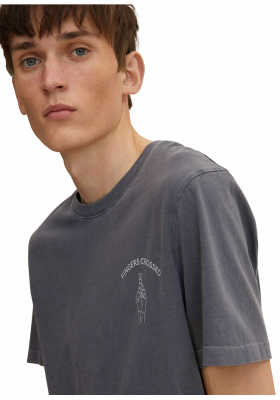 TOM TAILOR DENIM Cross 1148, Szürke Rövid Ujjú Póló