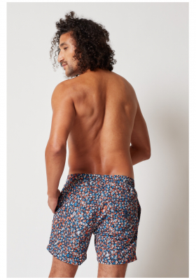 SKINY Every Summer 614, Narancssárga Virágos Mintás  Szörfnadrág