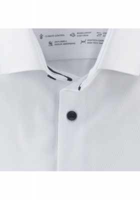 OLYMP Level Five 24/Seven 2041, Fehér Hosszú Ujjú Ing, Body fit, Modern Kent