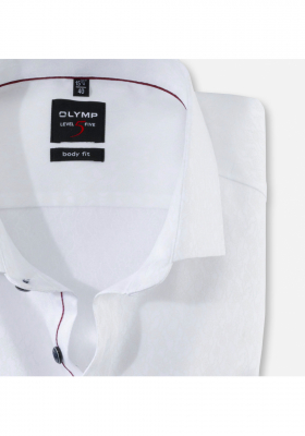 OLYMP Level Five 2013, Fehér Hosszú Ujjú Ing, Body fit, Royal Kent