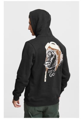 BLEND 6443, Fekete Kapucnis Pulóver 