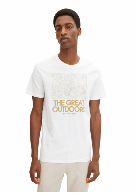 TOM TAILOR Outdoors 52, Fehér Rövid Ujjú Póló