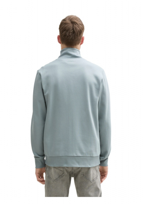 TOM TAILOR 5645, Szürke Cipzáros Pulóver