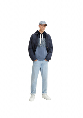 TOM TAILOR 2925 Kék Kapucnis Pulóver