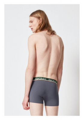 SKINY Cotton Multipack 6841, Szürke Boxernadrág,Tripla Csomag