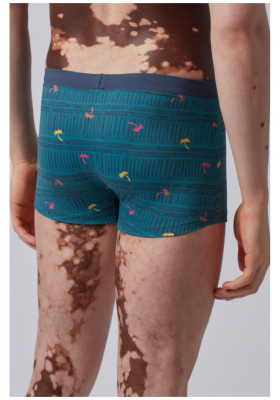 SKINY Summer Island 0060, Kék Pálmafák Boxer Úszónadrág