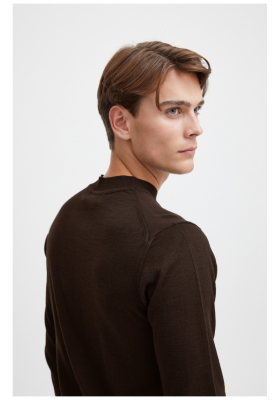 CASUAL FRIDAY Karl Merino 4888, Barna Kötött Pulóver