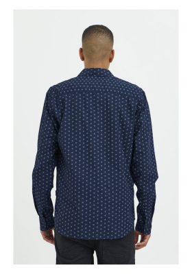 BLEND 7411, Kék Mintás Hosszú Ujjú Ing