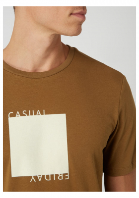 CASUAL FRIDAY Thor Crew Neck 3585, Barna Rövid Ujjú Póló