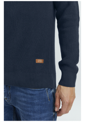 BLEND Codford 4336, Kék Kötött Pulóver