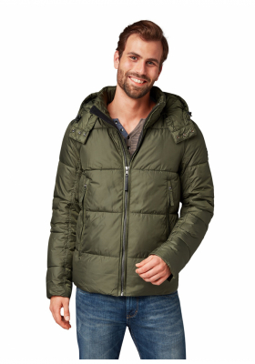 TOM TAILOR Heavy Puffer 5313, Zöld Bélelt Dzseki