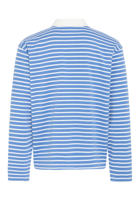 CASUAL FRIDAY Persson 6213, Kék Csíkos Hosszú Ujjú Ingpóló