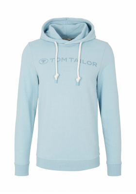 TOM TAILOR Printed 0553, Világoskék Kapucnis Pulóver