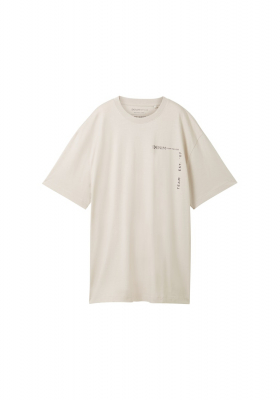 TOM TAILOR DENIM 0852, Bézs Rövid Ujjú Póló