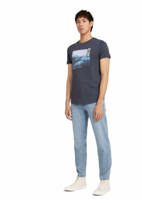 TOM TAILOR DENIM Arctic 8912, Kék Rövid Ujjú Póló