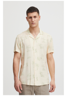 BLEND 5644, Bézs Rövid Ujjú Ing, Regular fit