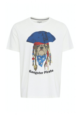 BLEND 7297, Fehér Rövid Ujjú Póló Pirate