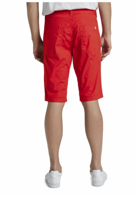 TOM TAILOR Chino Shorts 6331, Piros Chino Rövidnadrág