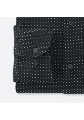 OLYMP Level Five 24/Seven 2053, Fekete Hosszú Ujjú Ing, Body fit, Modern Kent