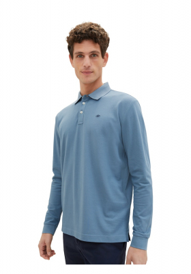 TOM TAILOR 1086, Világoskék Hosszú Ujjú Ingpóló