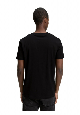 TOM TAILOR DENIM 3491, Fekete Rövid Ujjú Póló NOOS