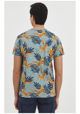 BLEND Flowers 2053, Zöld Rövid Ujjú Póló