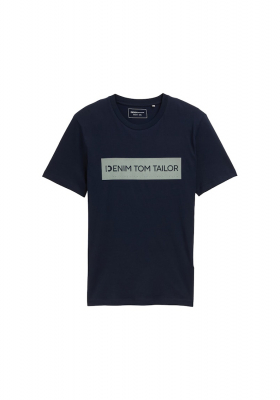 TOM TAILOR DENIM 3491, Kék Rövid Ujjú Póló NOOS