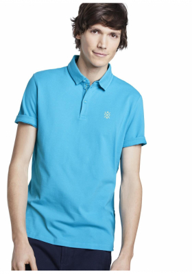 TOM TAILOR Poloshirt w. Details 8143, Világoskék Rövid Ujjú Ingpóló