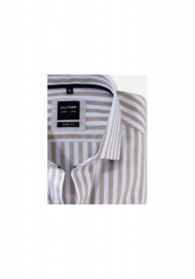 OLYMP Level Five 2087, Barna Hosszú Ujjú Ing, Body fit, Royal Kent