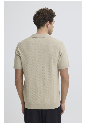 CASUAL FRIDAY Dyrvik 6265, Drapp Kötött Rövid Ujjú