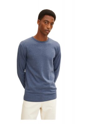 TOM TAILOR 2819, Kék Hosszú Ujjú Kötött Pulóver