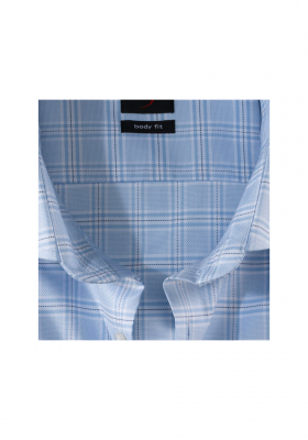 OLYMP Level Five 0558, Kék Hosszú Ujjú Ing, Body fit, Royal Kent