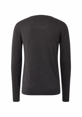 TOM TAILOR Basic O-Neck 2819, Szürke Kötött Pulóver