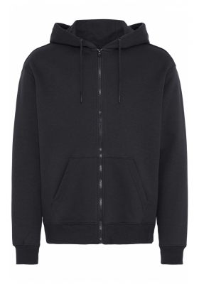 BLEND Juste 8483, Fekete Cipzáros Kapucnis Pulóver