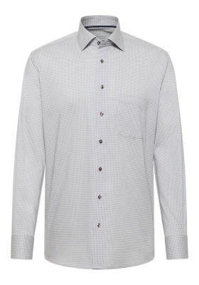 ETERNA Modern Fit 1289, Világoskék, Mintás Hosszú Ujjú Ing