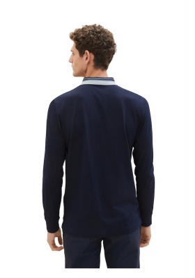 TOM TAILOR 7813, Kék Hosszú Ujjú Ingpóló