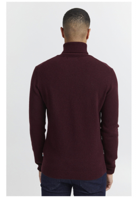 CASUAL FRIDAY Karl 3971, Bordó Kötött Gyapjú Garbo Pulóver, NOOS